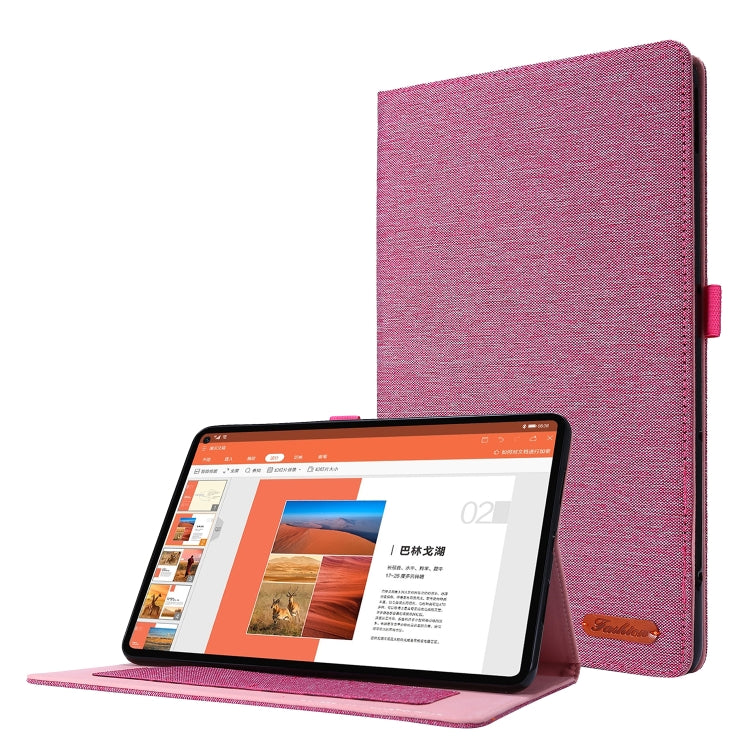 Fabric Texture Horizontal Flip TPU Leather Case with Holder, For Lenovo Tab K10, For Huawei MatePad 11 2021