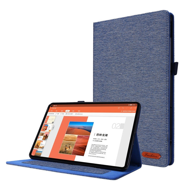 Fabric Texture Horizontal Flip TPU Leather Case with Holder, For Lenovo Tab K10, For Huawei MatePad 11 2021