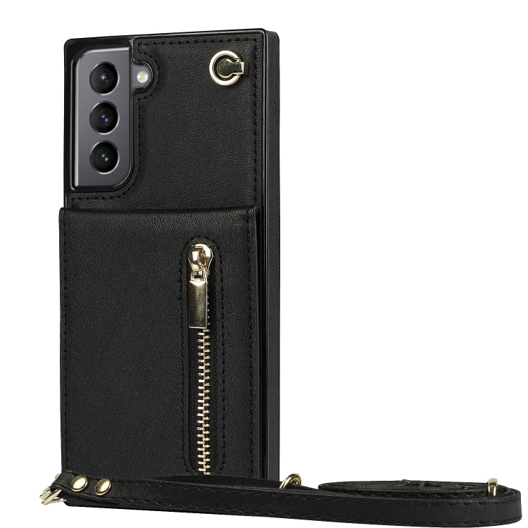 Cross-body Zipper Square TPU+PU Back Cover Case with Holder & Card Slots & Wallet & Strap, For Samsung Galaxy S21 5G, For Samsung Galaxy S21+ 5G, For Samsung Galaxy S21 Ultra 5G, For Samsung Galaxy S20, For Samsung Galaxy S20+                          ...