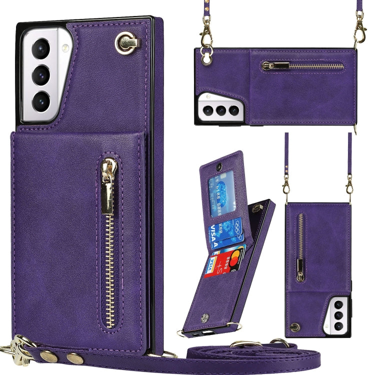 Cross-body Zipper Square TPU+PU Back Cover Case with Holder & Card Slots & Wallet & Strap, For Samsung Galaxy S21 5G, For Samsung Galaxy S21+ 5G, For Samsung Galaxy S21 Ultra 5G, For Samsung Galaxy S20, For Samsung Galaxy S20+                          ...