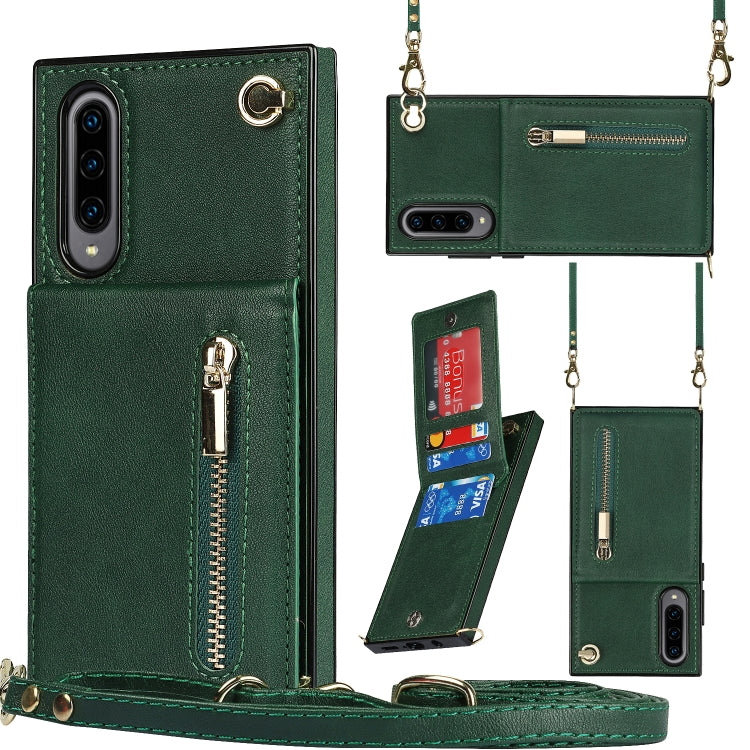 Cross-body Zipper Square TPU+PU Back Cover Case with Holder & Card Slots & Wallet & Strap, For Samsung Galaxy Note10+, For Samsung Galaxy S10, For Samsung Galaxy S10 Plus, For Samsung Galaxy S10e, For Samsung Galaxy S9, For Samsung Galaxy S9 Plus      ...