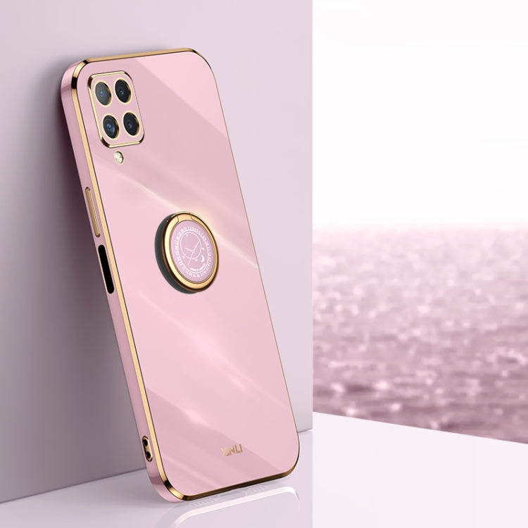 XINLI Straight Edge 6D Electroplate TPU Phone Case with Ring Holder, For Samsung Galaxy A22 4G, For Samsung Galaxy A72 5G, For Samsung Galaxy A82 5G, For Samsung Galaxy A52 5G