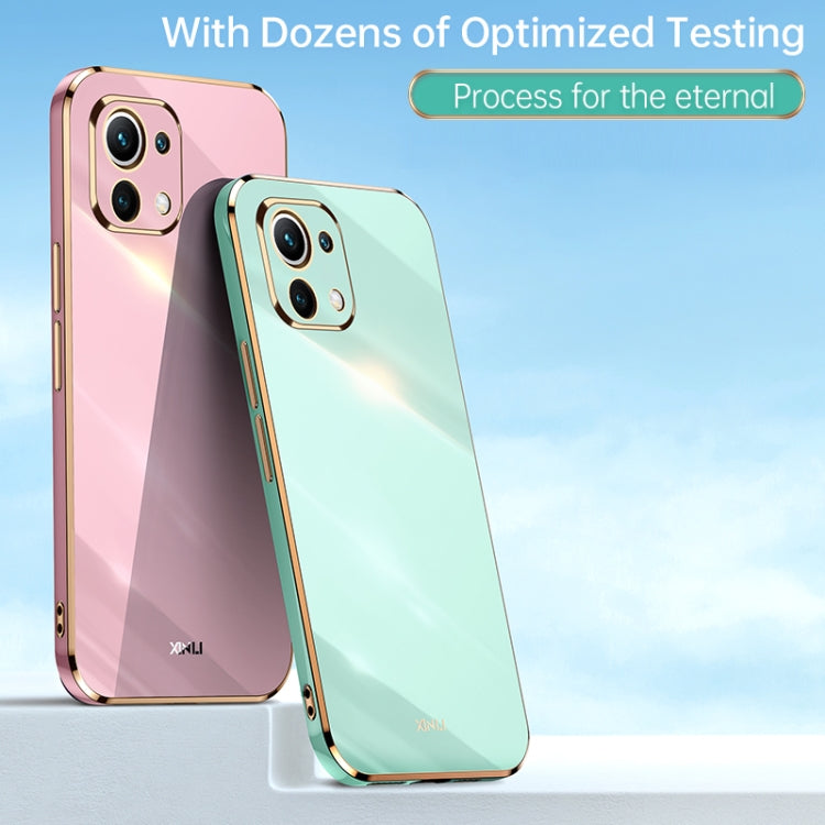 XINLI Straight Edge 6D Electroplate TPU Phone Case, For Xiaomi Mi 11 Lite