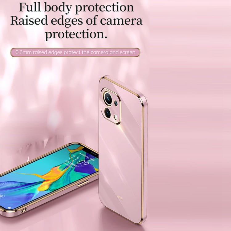 XINLI Straight Edge 6D Electroplate TPU Phone Case, For Xiaomi Mi 11 Lite
