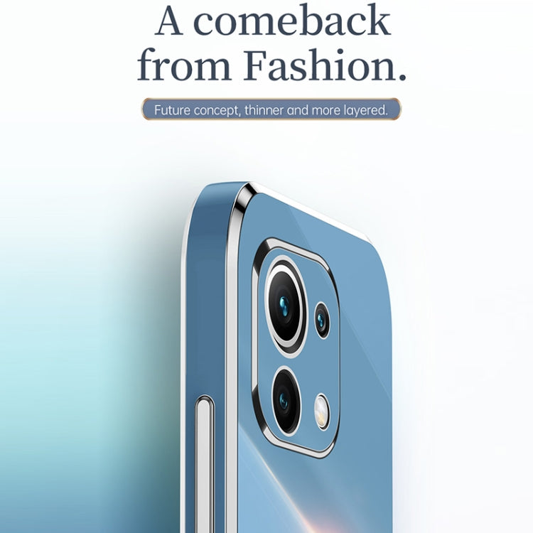 XINLI Straight Edge 6D Electroplate TPU Phone Case, For Xiaomi Mi 11 Lite