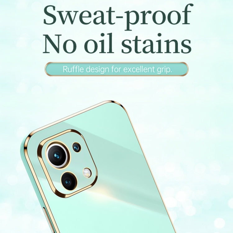 XINLI Straight Edge 6D Electroplate TPU Phone Case, For Xiaomi Mi 11 Lite