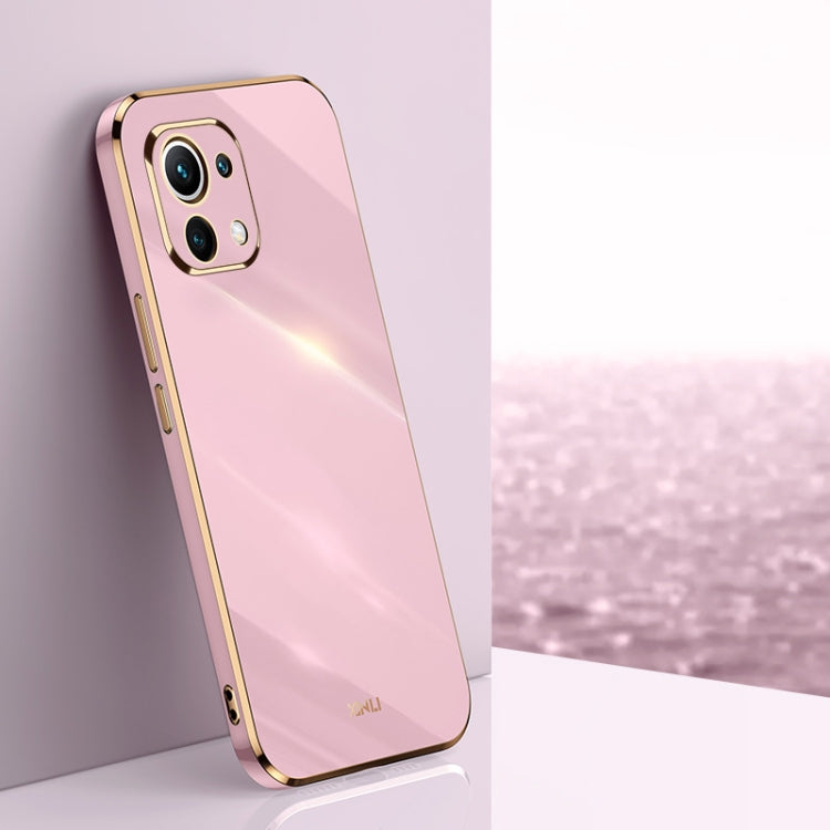 XINLI Straight Edge 6D Electroplate TPU Phone Case, For Xiaomi Mi 11 Lite