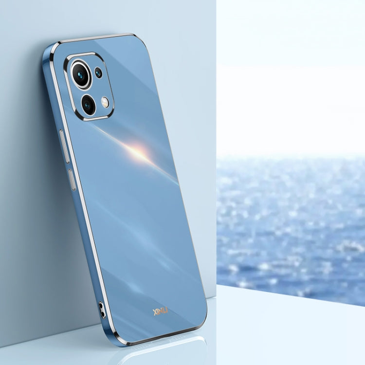 XINLI Straight Edge 6D Electroplate TPU Phone Case, For Xiaomi Mi 11 Lite