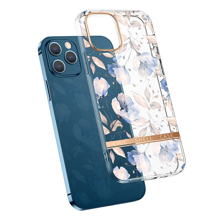 High Translucent Electroplating Flower Pattern TPU + PC Shockproof Case, For iPhone 11 Pro, For iPhone 12 Pro Max, For iPhone 11, For iPhone 11 Pro Max