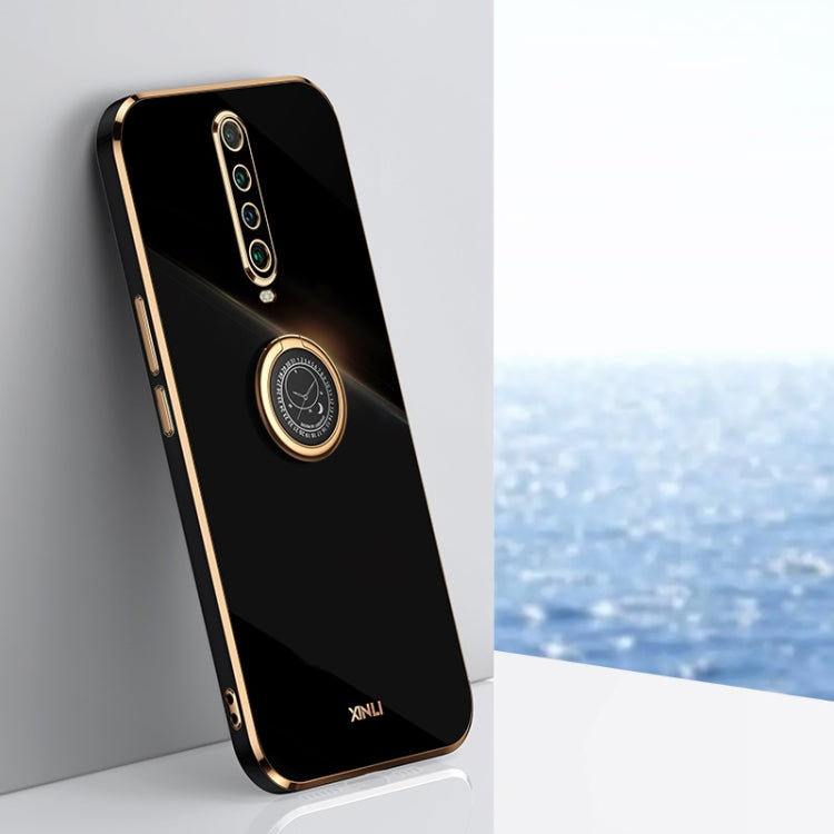 XINLI Straight Edge 6D Electroplate TPU Phone Case with Ring Holder, For Xiaomi Redmi K30, For Xiaomi Redmi K40, For Xiaomi Redmi Note 8 Pro, For Xiaomi Redmi Note 9 4G, For Xiaomi Redmi Note 9 5G, For Xiaomi Redmi Note 9S, For Xiaomi Mi 8