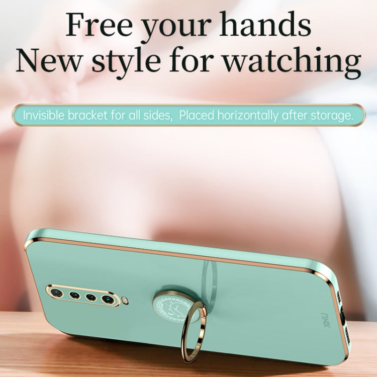 XINLI Straight Edge 6D Electroplate TPU Phone Case with Ring Holder, For Xiaomi Redmi K30, For Xiaomi Redmi K40, For Xiaomi Redmi Note 8 Pro, For Xiaomi Redmi Note 9 4G, For Xiaomi Redmi Note 9 5G, For Xiaomi Redmi Note 9S, For Xiaomi Mi 8