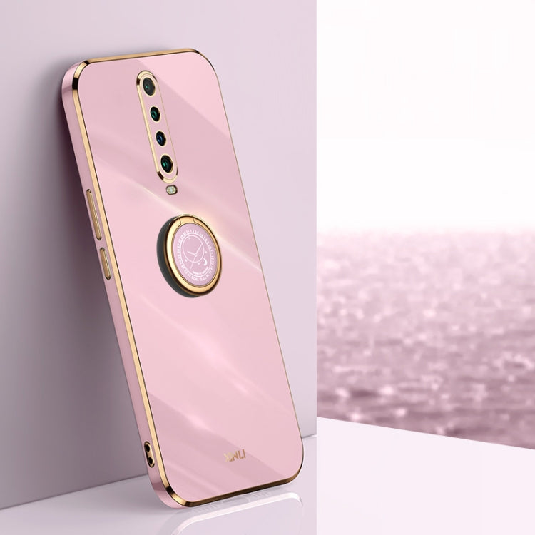 XINLI Straight Edge 6D Electroplate TPU Phone Case with Ring Holder, For Xiaomi Redmi K30, For Xiaomi Redmi K40, For Xiaomi Redmi Note 8 Pro, For Xiaomi Redmi Note 9 4G, For Xiaomi Redmi Note 9 5G, For Xiaomi Redmi Note 9S, For Xiaomi Mi 8