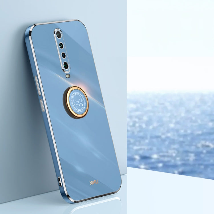 XINLI Straight Edge 6D Electroplate TPU Phone Case with Ring Holder, For Xiaomi Redmi K30, For Xiaomi Redmi K40, For Xiaomi Redmi Note 8 Pro, For Xiaomi Redmi Note 9 4G, For Xiaomi Redmi Note 9 5G, For Xiaomi Redmi Note 9S, For Xiaomi Mi 8