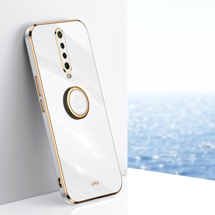 XINLI Straight Edge 6D Electroplate TPU Phone Case with Ring Holder, For Xiaomi Redmi K30, For Xiaomi Redmi K40, For Xiaomi Redmi Note 8 Pro, For Xiaomi Redmi Note 9 4G, For Xiaomi Redmi Note 9 5G, For Xiaomi Redmi Note 9S, For Xiaomi Mi 8