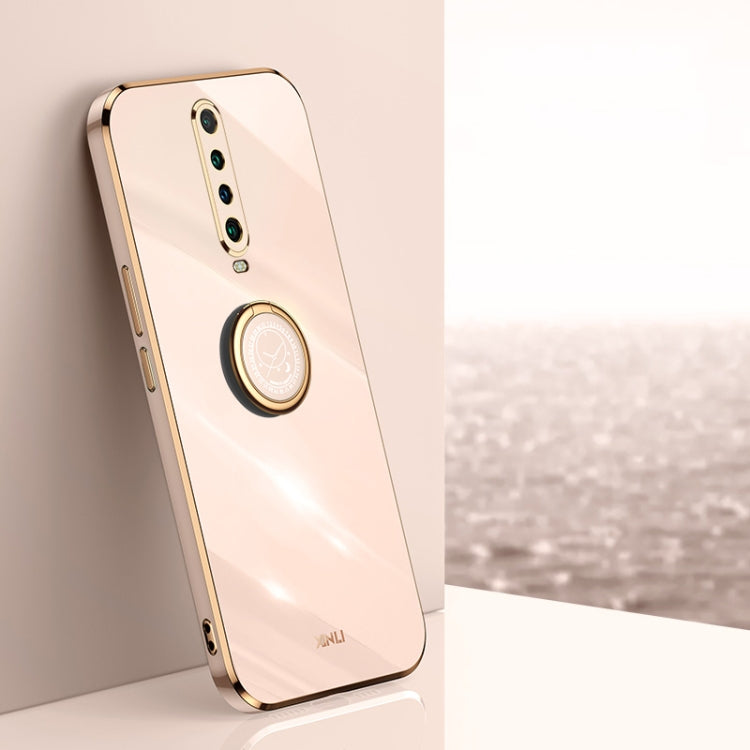 XINLI Straight Edge 6D Electroplate TPU Phone Case with Ring Holder, For Xiaomi Redmi K30, For Xiaomi Redmi K40, For Xiaomi Redmi Note 8 Pro, For Xiaomi Redmi Note 9 4G, For Xiaomi Redmi Note 9 5G, For Xiaomi Redmi Note 9S, For Xiaomi Mi 8