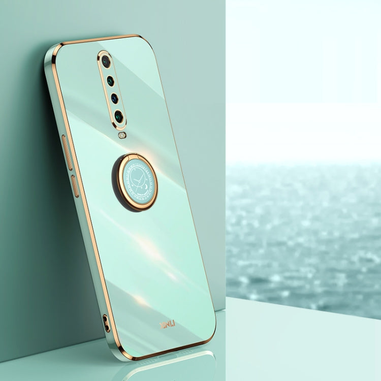XINLI Straight Edge 6D Electroplate TPU Phone Case with Ring Holder, For Xiaomi Redmi K30, For Xiaomi Redmi K40, For Xiaomi Redmi Note 8 Pro, For Xiaomi Redmi Note 9 4G, For Xiaomi Redmi Note 9 5G, For Xiaomi Redmi Note 9S, For Xiaomi Mi 8