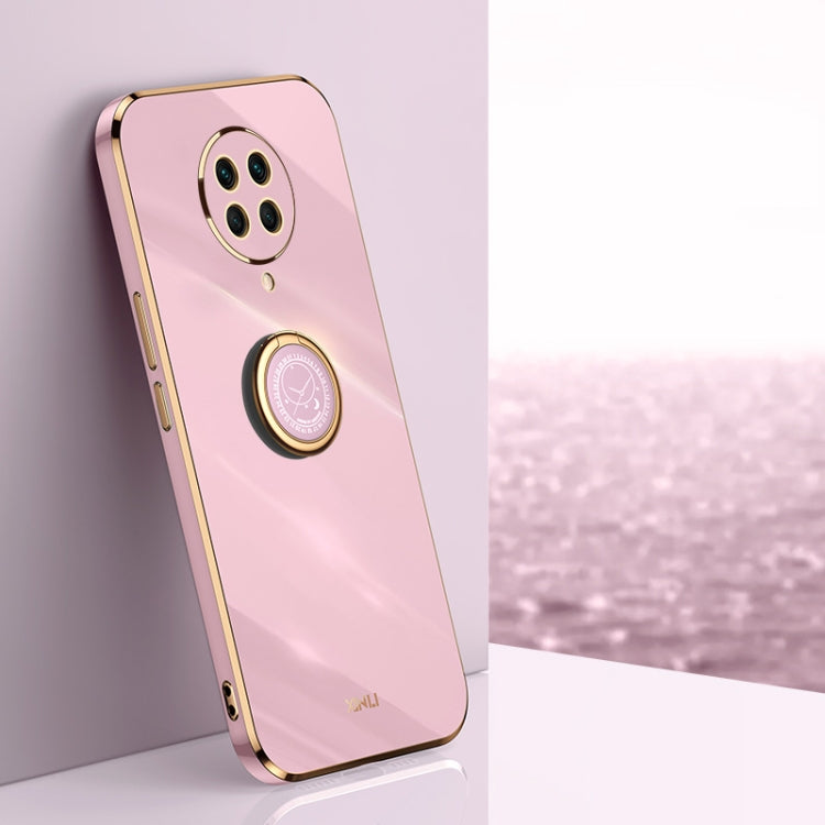 XINLI Straight Edge 6D Electroplate TPU Phone Case with Ring Holder, For Xiaomi Mi 11 Lite, For Xiaomi Redmi K30 Pro