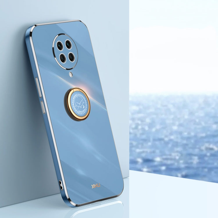 XINLI Straight Edge 6D Electroplate TPU Phone Case with Ring Holder, For Xiaomi Mi 11 Lite, For Xiaomi Redmi K30 Pro