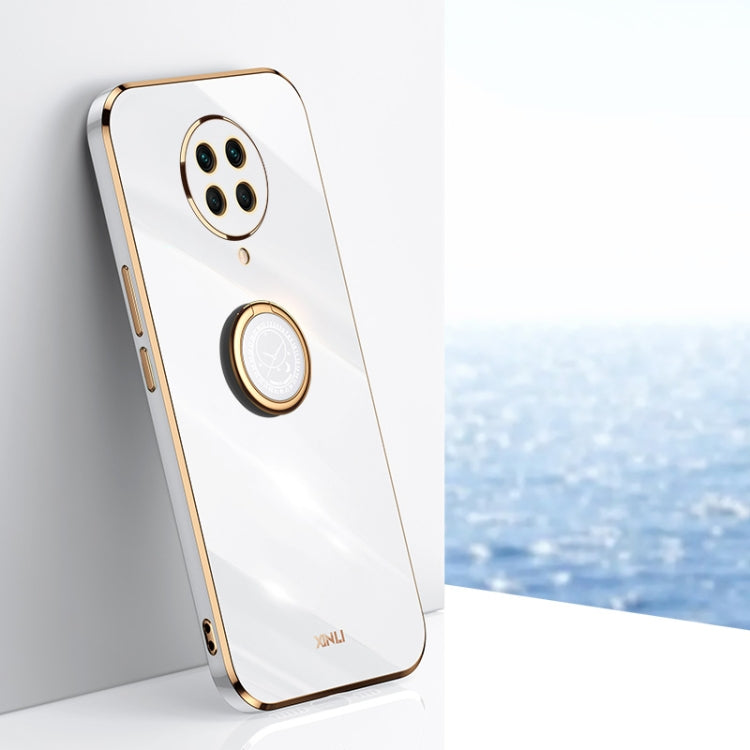XINLI Straight Edge 6D Electroplate TPU Phone Case with Ring Holder, For Xiaomi Mi 11 Lite, For Xiaomi Redmi K30 Pro
