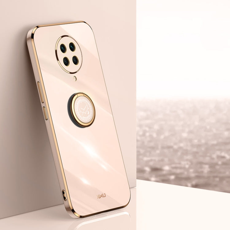 XINLI Straight Edge 6D Electroplate TPU Phone Case with Ring Holder, For Xiaomi Mi 11 Lite, For Xiaomi Redmi K30 Pro