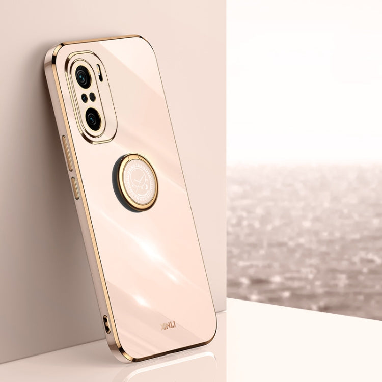 XINLI Straight Edge 6D Electroplate TPU Phone Case with Ring Holder, For Xiaomi Redmi K30, For Xiaomi Redmi K40, For Xiaomi Redmi Note 8 Pro, For Xiaomi Redmi Note 9 4G, For Xiaomi Redmi Note 9 5G, For Xiaomi Redmi Note 9S, For Xiaomi Mi 8