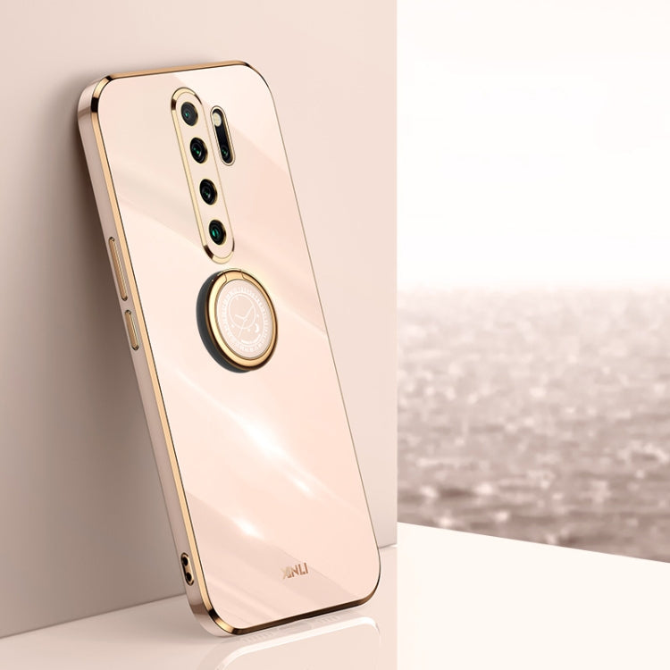 XINLI Straight Edge 6D Electroplate TPU Phone Case with Ring Holder, For Xiaomi Redmi K30, For Xiaomi Redmi K40, For Xiaomi Redmi Note 8 Pro, For Xiaomi Redmi Note 9 4G, For Xiaomi Redmi Note 9 5G, For Xiaomi Redmi Note 9S, For Xiaomi Mi 8