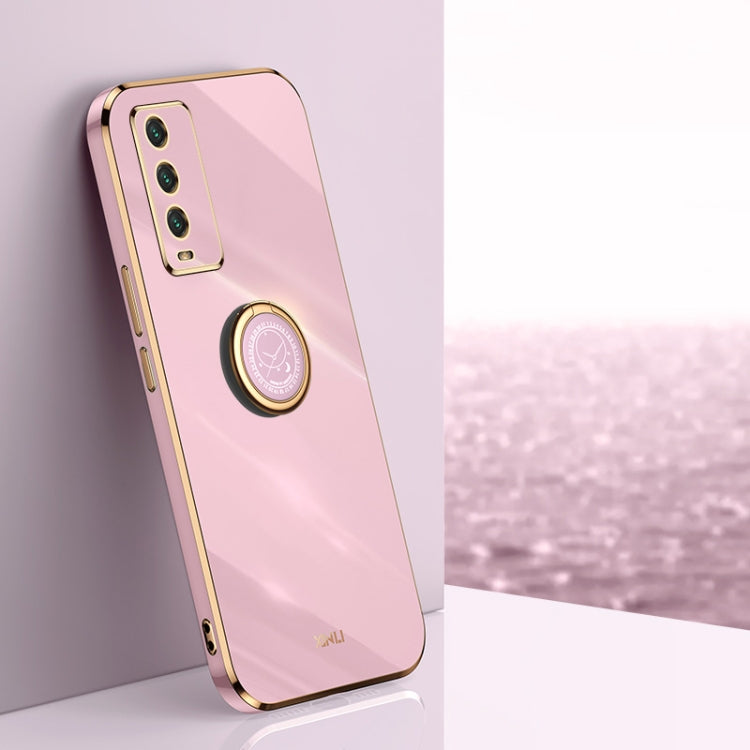 XINLI Straight Edge 6D Electroplate TPU Phone Case with Ring Holder, For Xiaomi Redmi K30, For Xiaomi Redmi K40, For Xiaomi Redmi Note 8 Pro, For Xiaomi Redmi Note 9 4G, For Xiaomi Redmi Note 9 5G, For Xiaomi Redmi Note 9S, For Xiaomi Mi 8