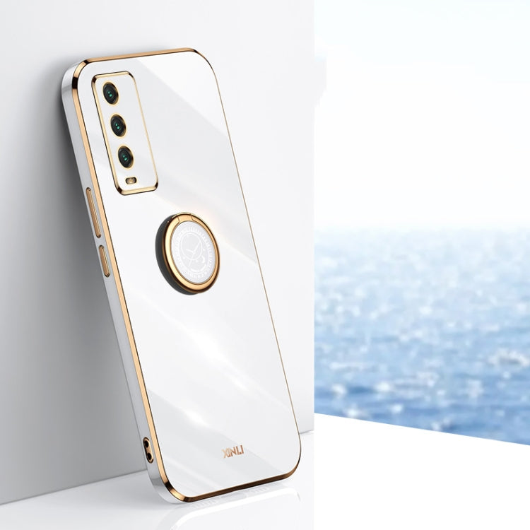 XINLI Straight Edge 6D Electroplate TPU Phone Case with Ring Holder, For Xiaomi Redmi K30, For Xiaomi Redmi K40, For Xiaomi Redmi Note 8 Pro, For Xiaomi Redmi Note 9 4G, For Xiaomi Redmi Note 9 5G, For Xiaomi Redmi Note 9S, For Xiaomi Mi 8