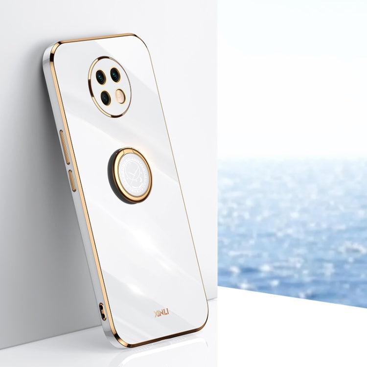 XINLI Straight Edge 6D Electroplate TPU Phone Case with Ring Holder, For Xiaomi Redmi K30, For Xiaomi Redmi K40, For Xiaomi Redmi Note 8 Pro, For Xiaomi Redmi Note 9 4G, For Xiaomi Redmi Note 9 5G, For Xiaomi Redmi Note 9S, For Xiaomi Mi 8