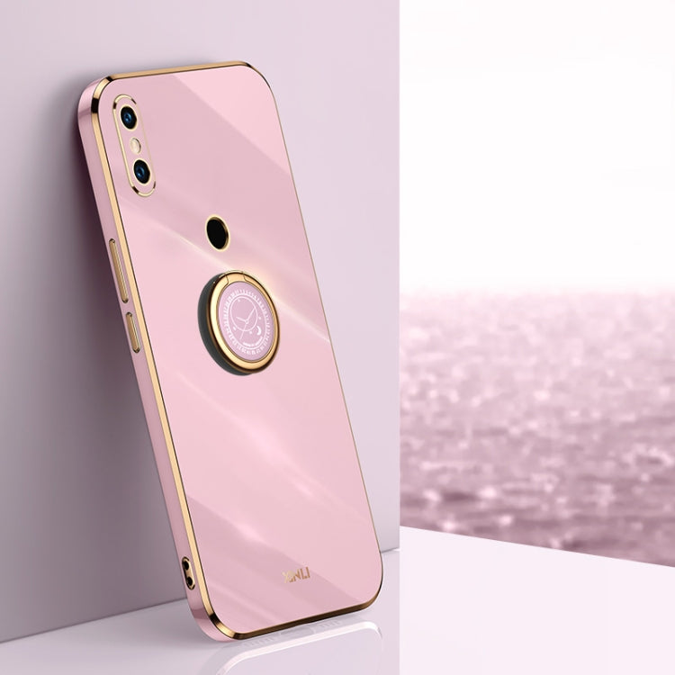XINLI Straight Edge 6D Electroplate TPU Phone Case with Ring Holder, For Xiaomi Redmi K30, For Xiaomi Redmi K40, For Xiaomi Redmi Note 8 Pro, For Xiaomi Redmi Note 9 4G, For Xiaomi Redmi Note 9 5G, For Xiaomi Redmi Note 9S, For Xiaomi Mi 8