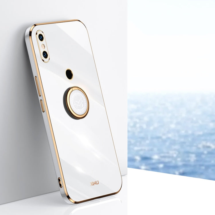 XINLI Straight Edge 6D Electroplate TPU Phone Case with Ring Holder, For Xiaomi Redmi K30, For Xiaomi Redmi K40, For Xiaomi Redmi Note 8 Pro, For Xiaomi Redmi Note 9 4G, For Xiaomi Redmi Note 9 5G, For Xiaomi Redmi Note 9S, For Xiaomi Mi 8