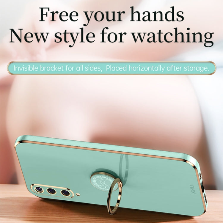 XINLI Straight Edge 6D Electroplate TPU Phone Case with Ring Holder, For Xiaomi Mi 9, For Xiaomi Mi 10 5G, For Xiaomi Mi 10S, For Xiaomi Mi 10T Lite 5G, For Xiaomi Mi 11, For Xiaomi Mi 11 Ultra