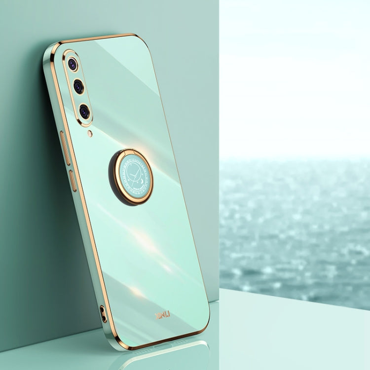 XINLI Straight Edge 6D Electroplate TPU Phone Case with Ring Holder, For Xiaomi Mi 9, For Xiaomi Mi 10 5G, For Xiaomi Mi 10S, For Xiaomi Mi 10T Lite 5G, For Xiaomi Mi 11, For Xiaomi Mi 11 Ultra