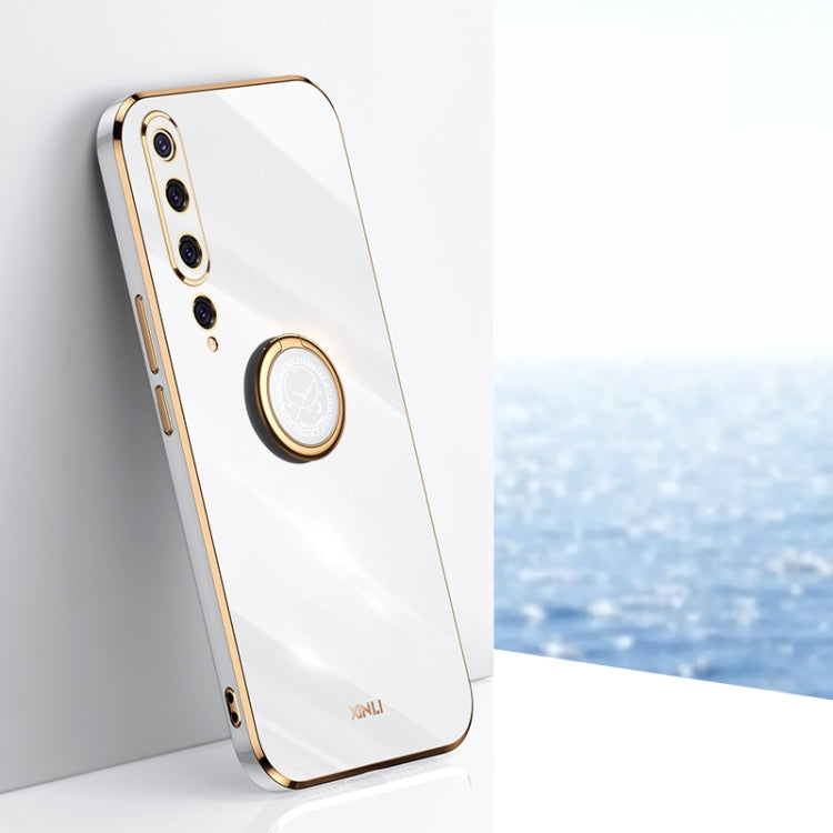 XINLI Straight Edge 6D Electroplate TPU Phone Case with Ring Holder, For Xiaomi Mi 9, For Xiaomi Mi 10 5G, For Xiaomi Mi 10S, For Xiaomi Mi 10T Lite 5G, For Xiaomi Mi 11, For Xiaomi Mi 11 Ultra