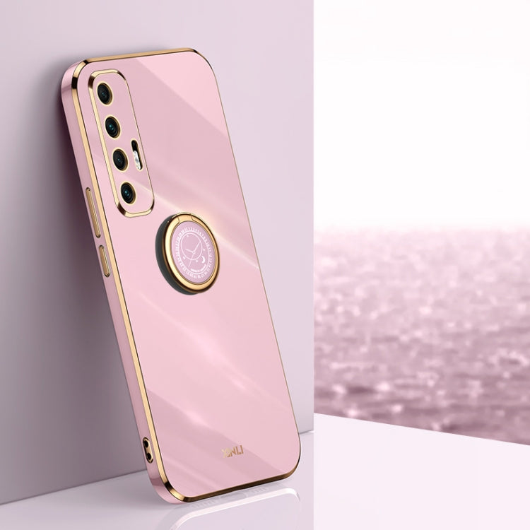 XINLI Straight Edge 6D Electroplate TPU Phone Case with Ring Holder, For Xiaomi Mi 9, For Xiaomi Mi 10 5G, For Xiaomi Mi 10S, For Xiaomi Mi 10T Lite 5G, For Xiaomi Mi 11, For Xiaomi Mi 11 Ultra