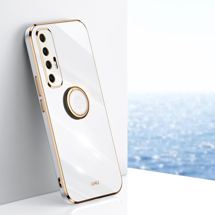 XINLI Straight Edge 6D Electroplate TPU Phone Case with Ring Holder, For Xiaomi Mi 9, For Xiaomi Mi 10 5G, For Xiaomi Mi 10S, For Xiaomi Mi 10T Lite 5G, For Xiaomi Mi 11, For Xiaomi Mi 11 Ultra