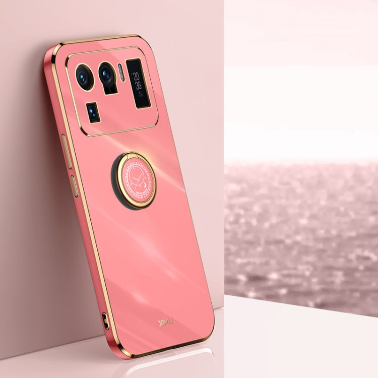 XINLI Straight Edge 6D Electroplate TPU Phone Case with Ring Holder, For Xiaomi Mi 9, For Xiaomi Mi 10 5G, For Xiaomi Mi 10S, For Xiaomi Mi 10T Lite 5G, For Xiaomi Mi 11, For Xiaomi Mi 11 Ultra