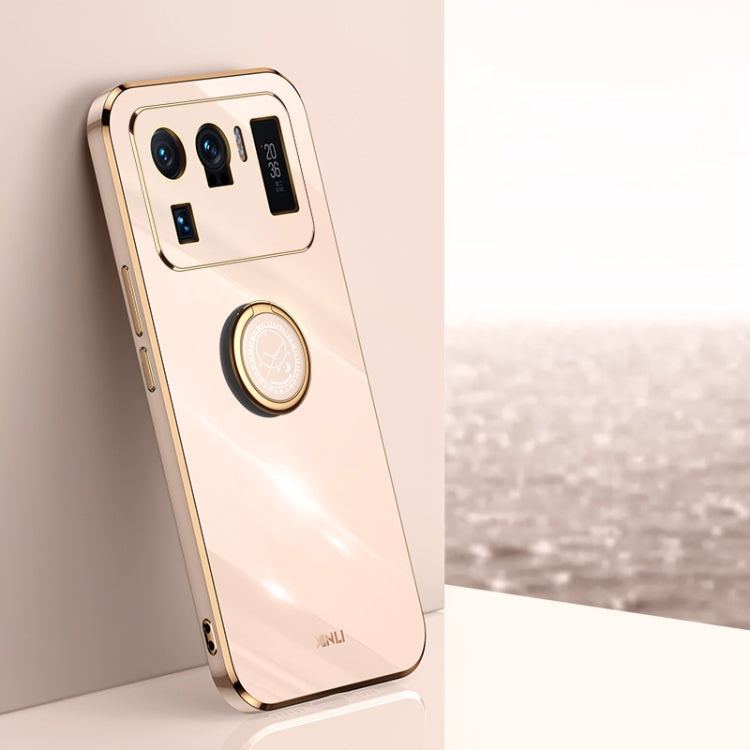 XINLI Straight Edge 6D Electroplate TPU Phone Case with Ring Holder, For Xiaomi Mi 9, For Xiaomi Mi 10 5G, For Xiaomi Mi 10S, For Xiaomi Mi 10T Lite 5G, For Xiaomi Mi 11, For Xiaomi Mi 11 Ultra