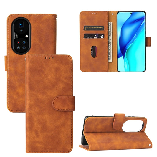Solid Color Skin Feel Magnetic Buckle Horizontal Flip Calf Texture PU Leather Case with Holder & Card Slots & Wallet, For Huawei P50, For Huawei P50 Pro