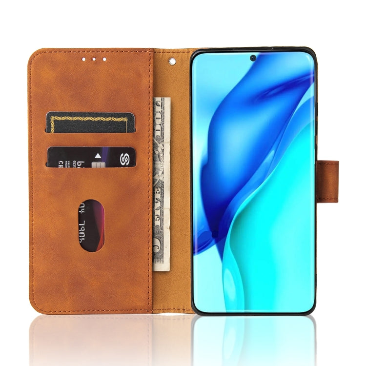 Solid Color Skin Feel Magnetic Buckle Horizontal Flip Calf Texture PU Leather Case with Holder & Card Slots & Wallet, For Huawei P50, For Huawei P50 Pro