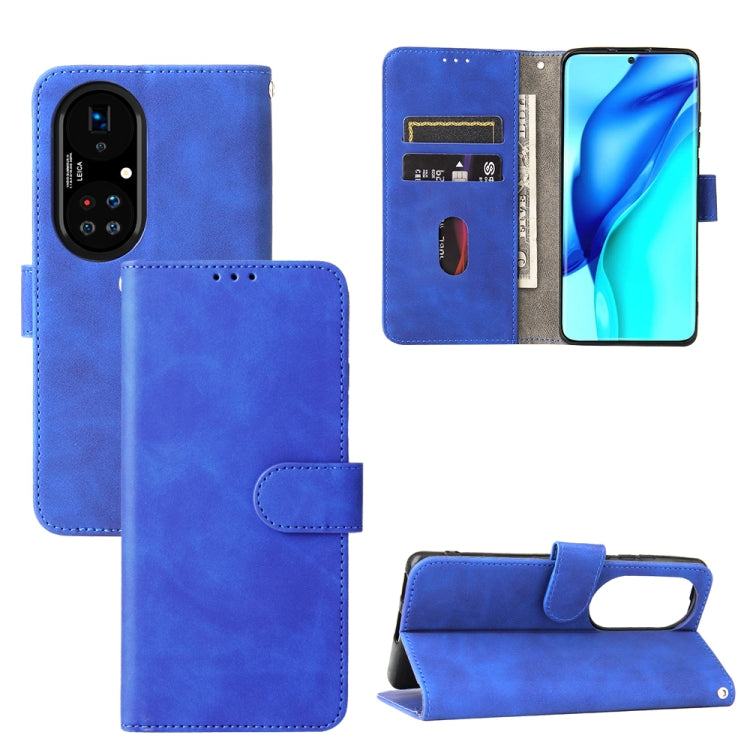 Solid Color Skin Feel Magnetic Buckle Horizontal Flip Calf Texture PU Leather Case with Holder & Card Slots & Wallet, For Huawei P50, For Huawei P50 Pro