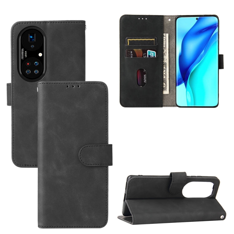 Solid Color Skin Feel Magnetic Buckle Horizontal Flip Calf Texture PU Leather Case with Holder & Card Slots & Wallet, For Huawei P50, For Huawei P50 Pro