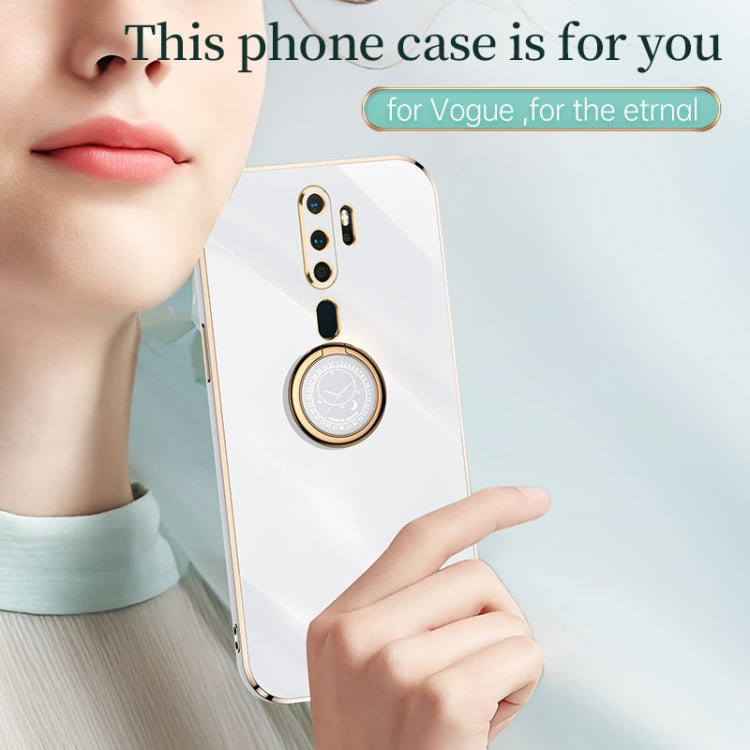 XINLI Straight Edge 6D Electroplate TPU Phone Case with Ring Holder, For OPPO A9 2020 / A11x, For OPPO A15, For OPPO A52, For OPPO A55 5G, For OPPO A72, For OPPO A91