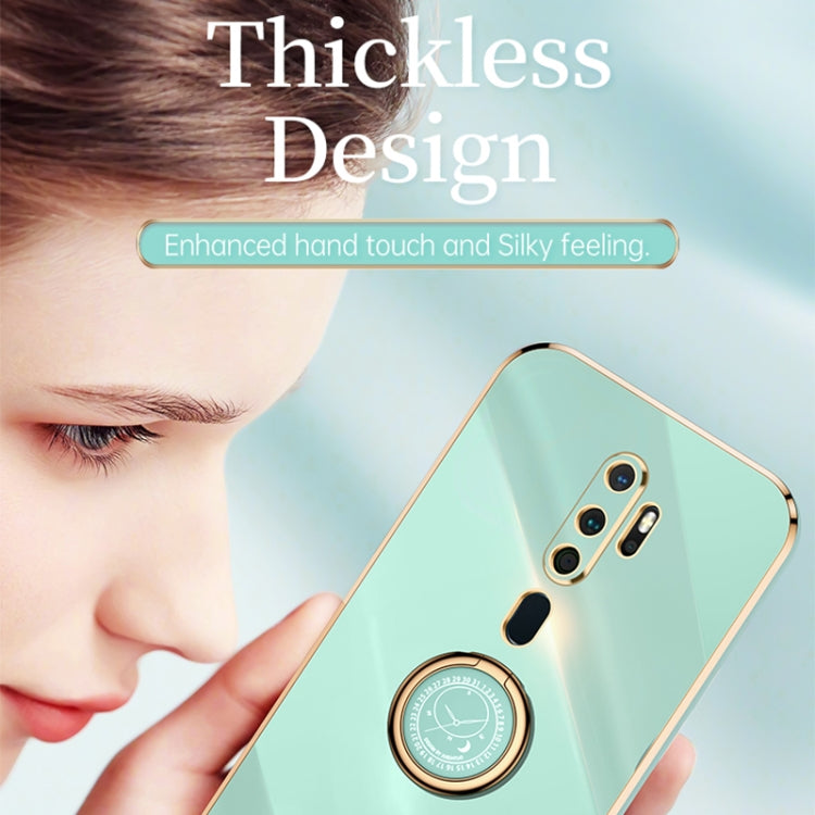 XINLI Straight Edge 6D Electroplate TPU Phone Case with Ring Holder, For OPPO A9 2020 / A11x, For OPPO A15, For OPPO A52, For OPPO A55 5G, For OPPO A72, For OPPO A91