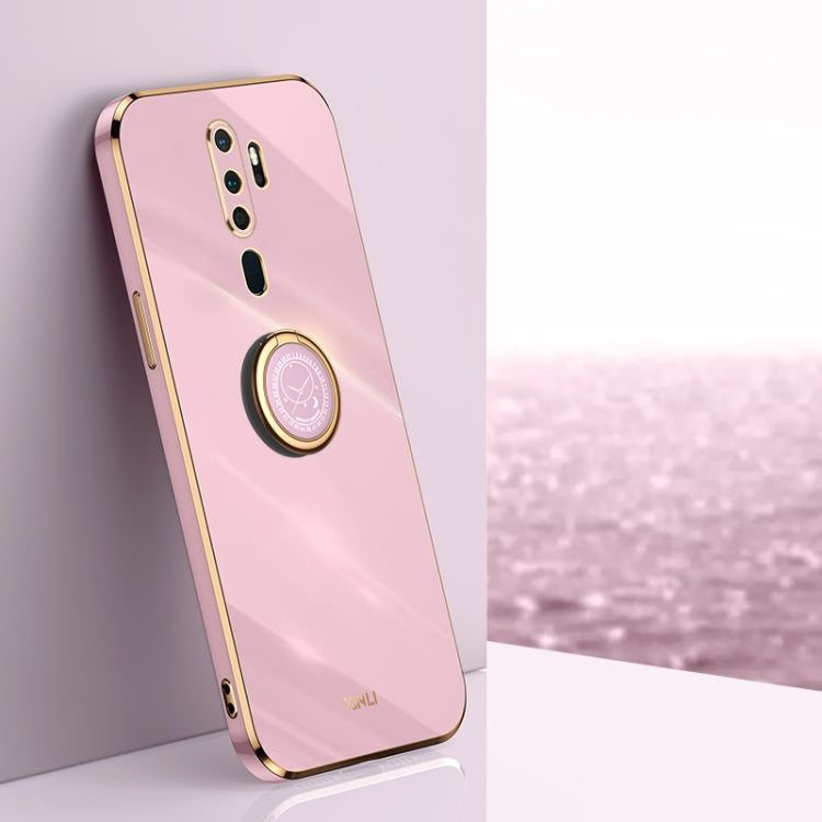 XINLI Straight Edge 6D Electroplate TPU Phone Case with Ring Holder, For OPPO A9 2020 / A11x, For OPPO A15, For OPPO A52, For OPPO A55 5G, For OPPO A72, For OPPO A91
