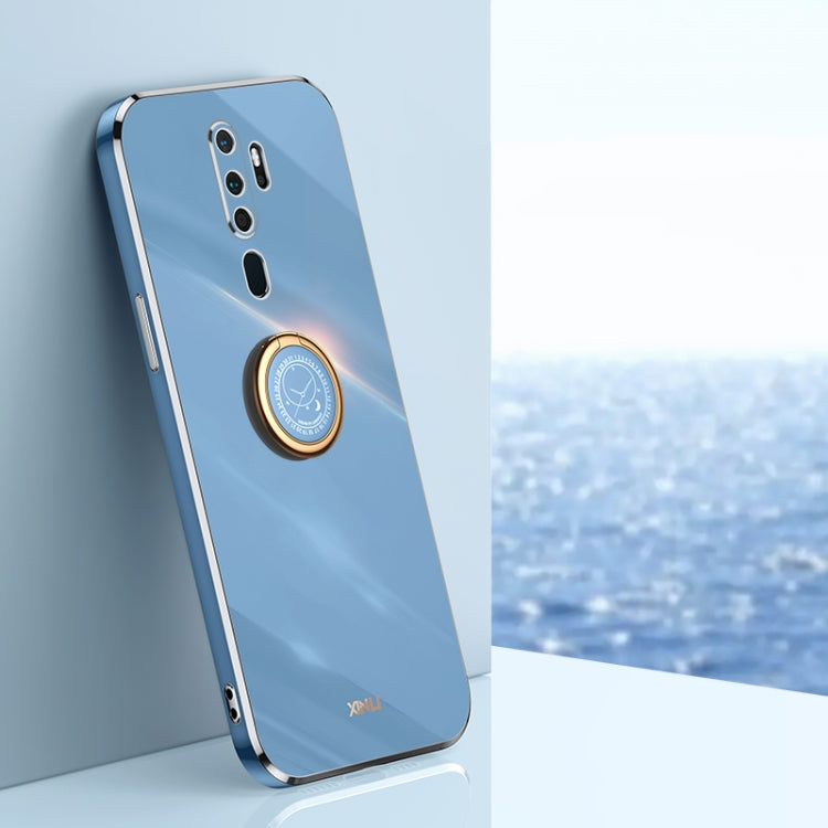 XINLI Straight Edge 6D Electroplate TPU Phone Case with Ring Holder, For OPPO A9 2020 / A11x, For OPPO A15, For OPPO A52, For OPPO A55 5G, For OPPO A72, For OPPO A91