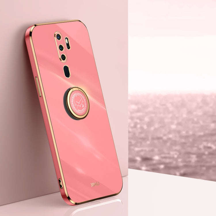 XINLI Straight Edge 6D Electroplate TPU Phone Case with Ring Holder, For OPPO A9 2020 / A11x, For OPPO A15, For OPPO A52, For OPPO A55 5G, For OPPO A72, For OPPO A91