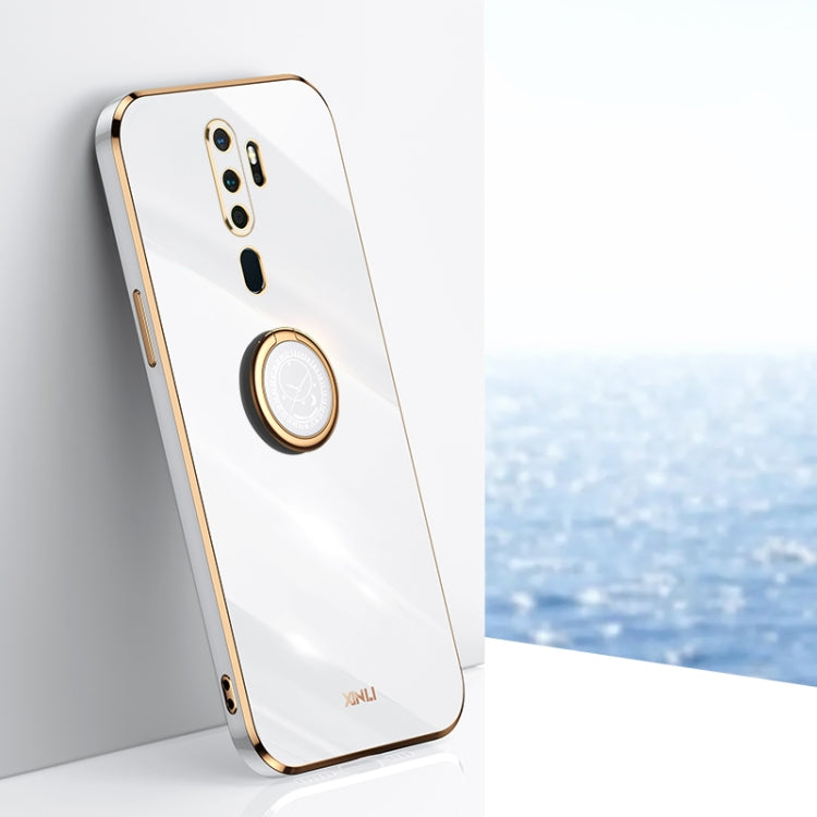 XINLI Straight Edge 6D Electroplate TPU Phone Case with Ring Holder, For OPPO A9 2020 / A11x, For OPPO A15, For OPPO A52, For OPPO A55 5G, For OPPO A72, For OPPO A91