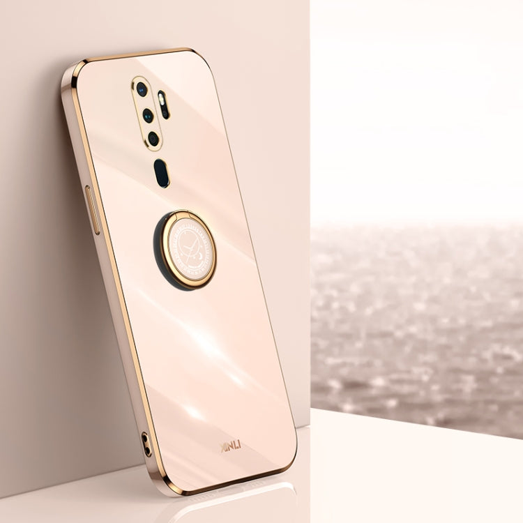 XINLI Straight Edge 6D Electroplate TPU Phone Case with Ring Holder, For OPPO A9 2020 / A11x, For OPPO A15, For OPPO A52, For OPPO A55 5G, For OPPO A72, For OPPO A91