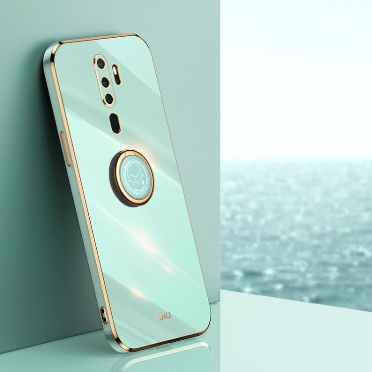 XINLI Straight Edge 6D Electroplate TPU Phone Case with Ring Holder, For OPPO A9 2020 / A11x, For OPPO A15, For OPPO A52, For OPPO A55 5G, For OPPO A72, For OPPO A91